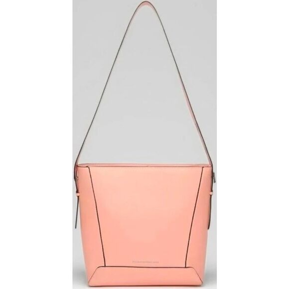 French Connection Mellow Peach Olympia Bucket Shoulder Bag - Picture 1 of 8